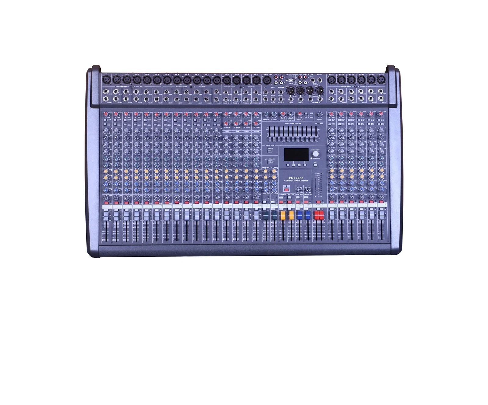 For cms2200-3 Professional DJ DSP Digital 22 Channel Mixer Portable Live Audio Console Video