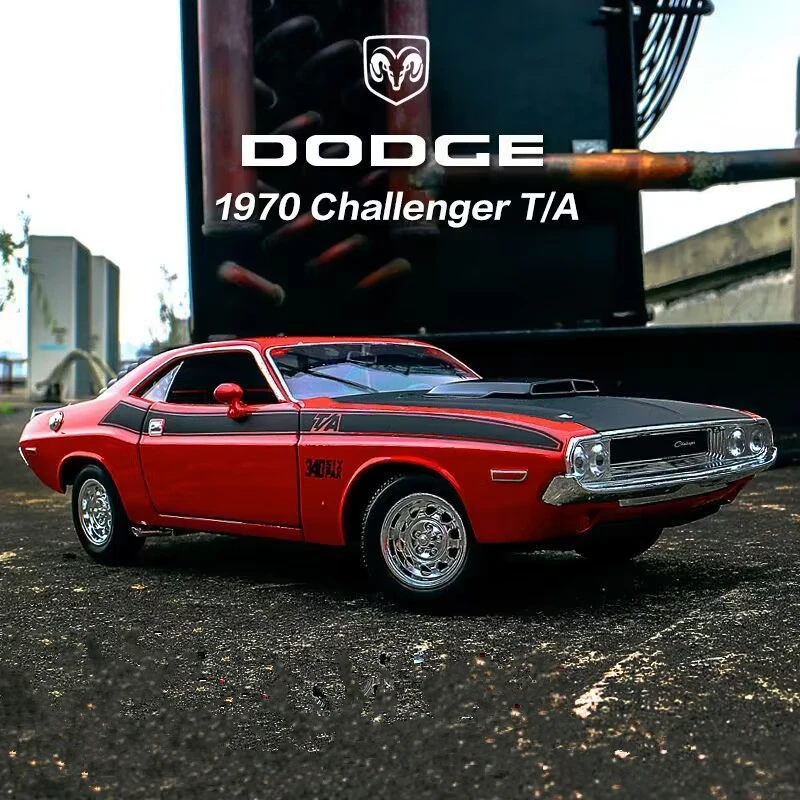 

WELLY 1:24 1970 DODGE Challenger T/A Alloy Sports Car Model Diecast Metal Muscle Car Vehicles Model Simulation Children Toy Gift