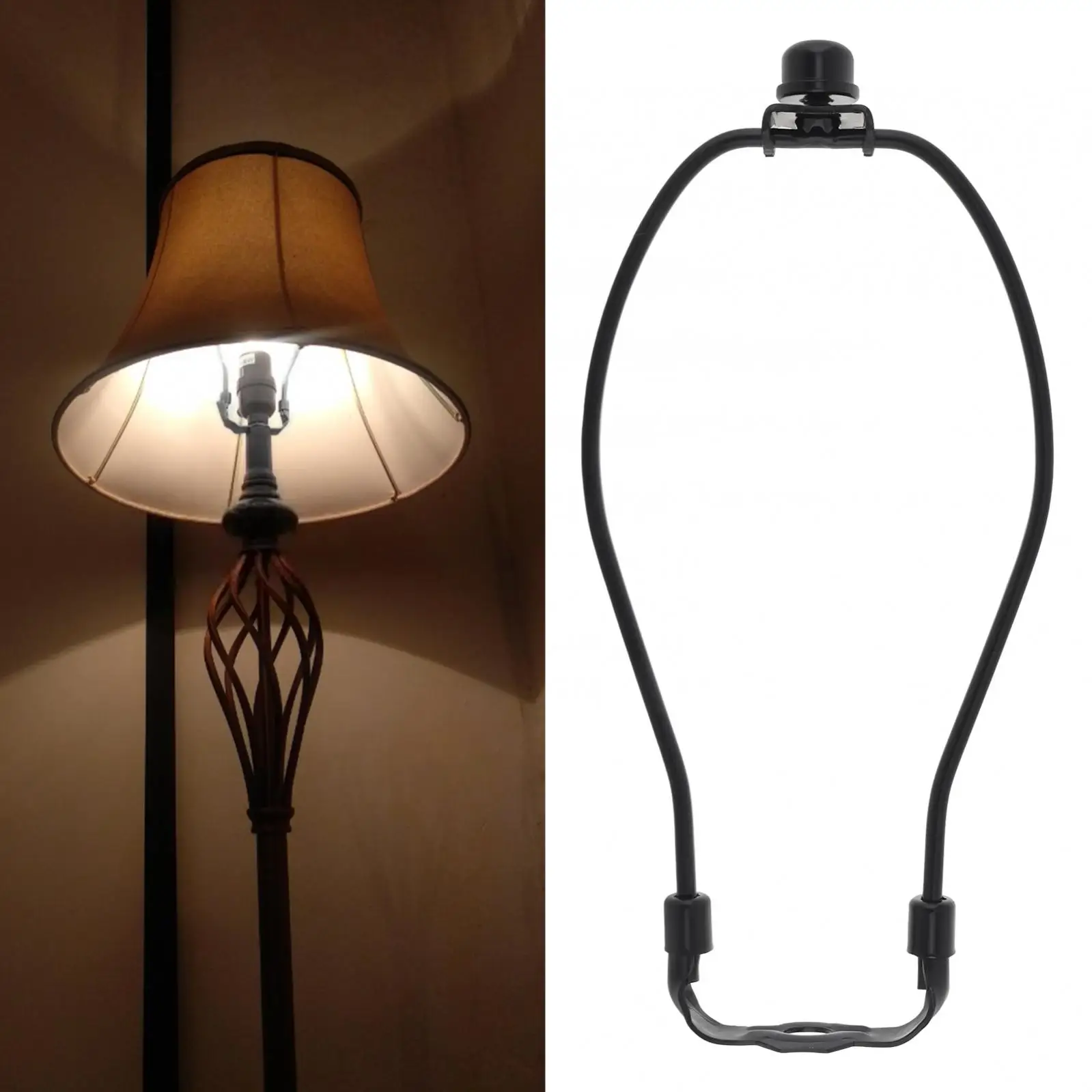 Lamp Shade Holder Lampshade Bracket for Table Floor Lamp Vintage Lantern Standard Saddle Metal Frame Bracket Lamp Harp Holder