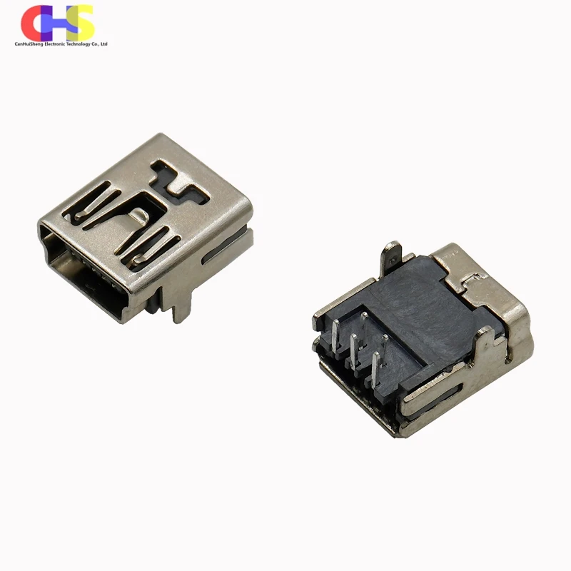 ​​10-100pcs Mini USB Type B Female Socket Connector 5Pin SMT/DIP for PCB Board​​ Charging Port Repair