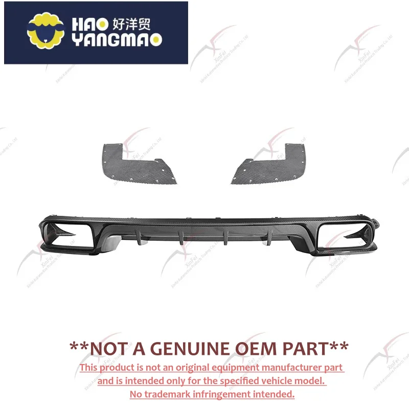 Suitable for Porsche Cayenne 9Y0 2018- up Body Kit Upgrade Car Modified Carbon Fiber Bumper Diffuser Rear Lip Spoiler