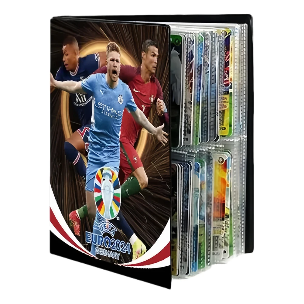 Soccer Star Player Card Box Album 4 Pocket Fan Peripherals Card Holder Binder Protector Soccer Sports Trading Card Holder Album