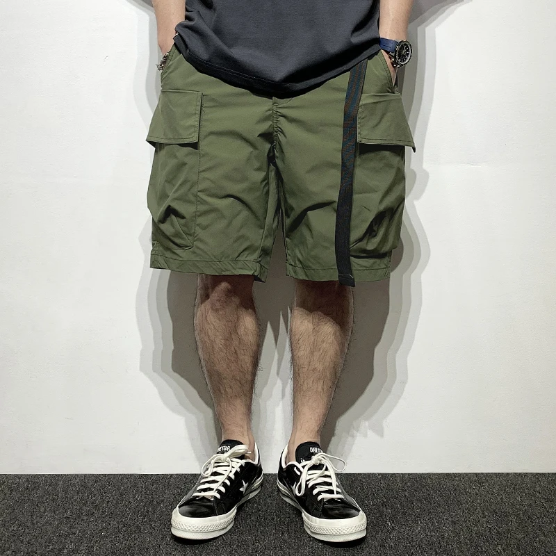 Summer Outdoor Function Multi-Pocket Cargo Shorts Men Clothing Harajuku Casual Baggy Pants Korean Oversize Basketball Pants