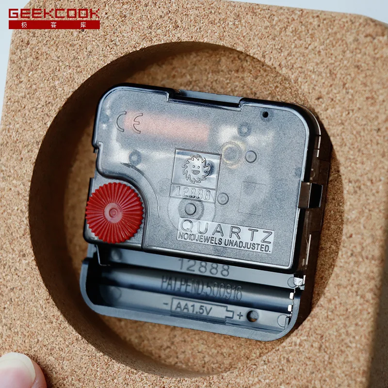 Desktop Alarm Clock Cork Silent Mechanical Alarm Clock Square, Round Home Decoration Environmentally Friendly Material Oak