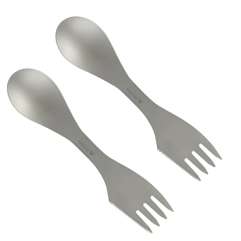 

Ложка-вилка Ti Spork 3 в 1, комбинированная посуда для кемпинга, походов