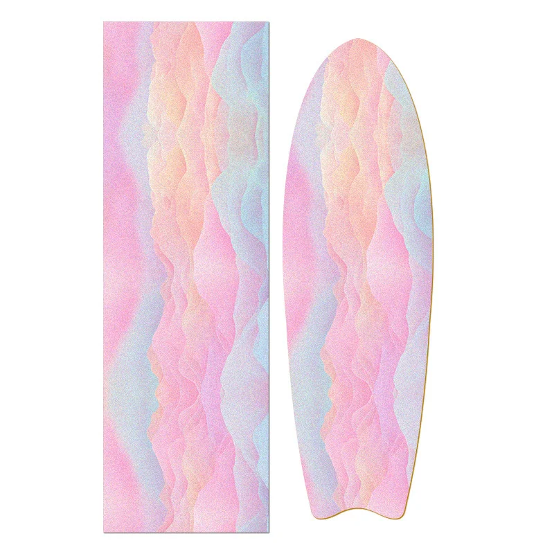 Skateboard Land Surfboard Grip Tape Color Matte Anti Slip Sand Paper Scooter DIY Stickers Parts