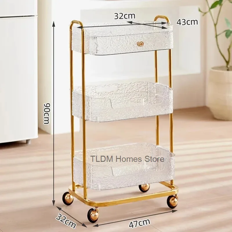 

Trolley Beauty Salon Cart Removable Storage Furniture Auxiliary Eyelash Organizer Wheels Hairdresser Rollers Trolly Mobile Tool