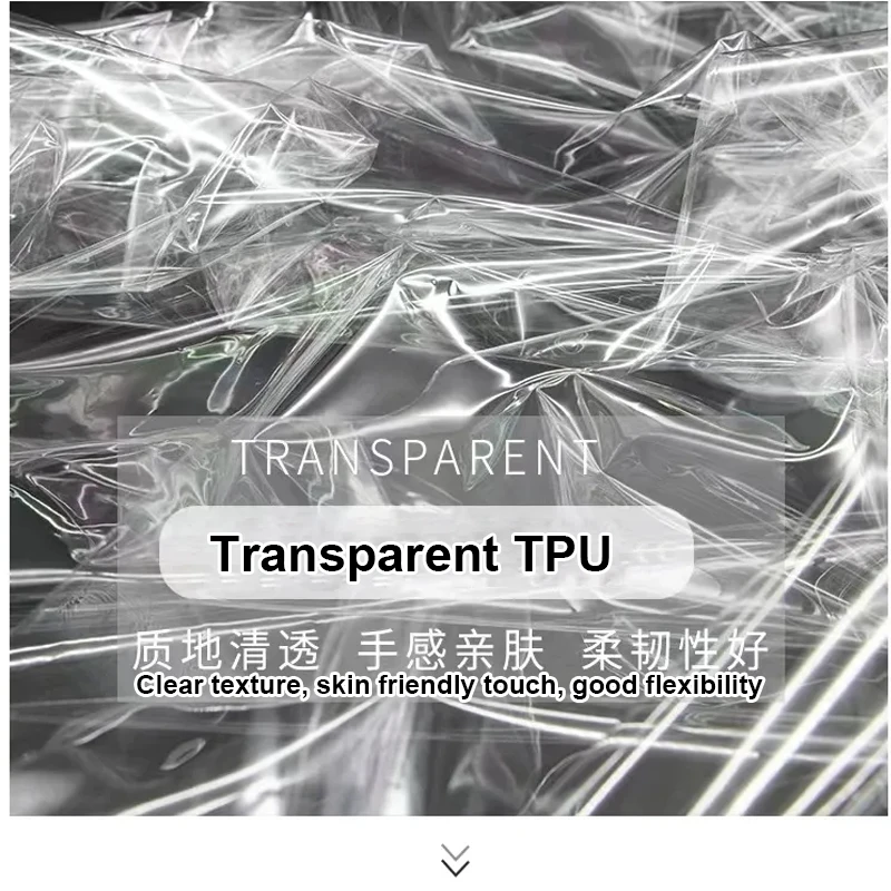 Прозрачная пленка для плаща из ТПУ, матовая водонепроницаемая пластиковая дизайнерская ткань из ТПУ, сумка для фетиш-сценической одежды, прозрачный материал «сделай сам»