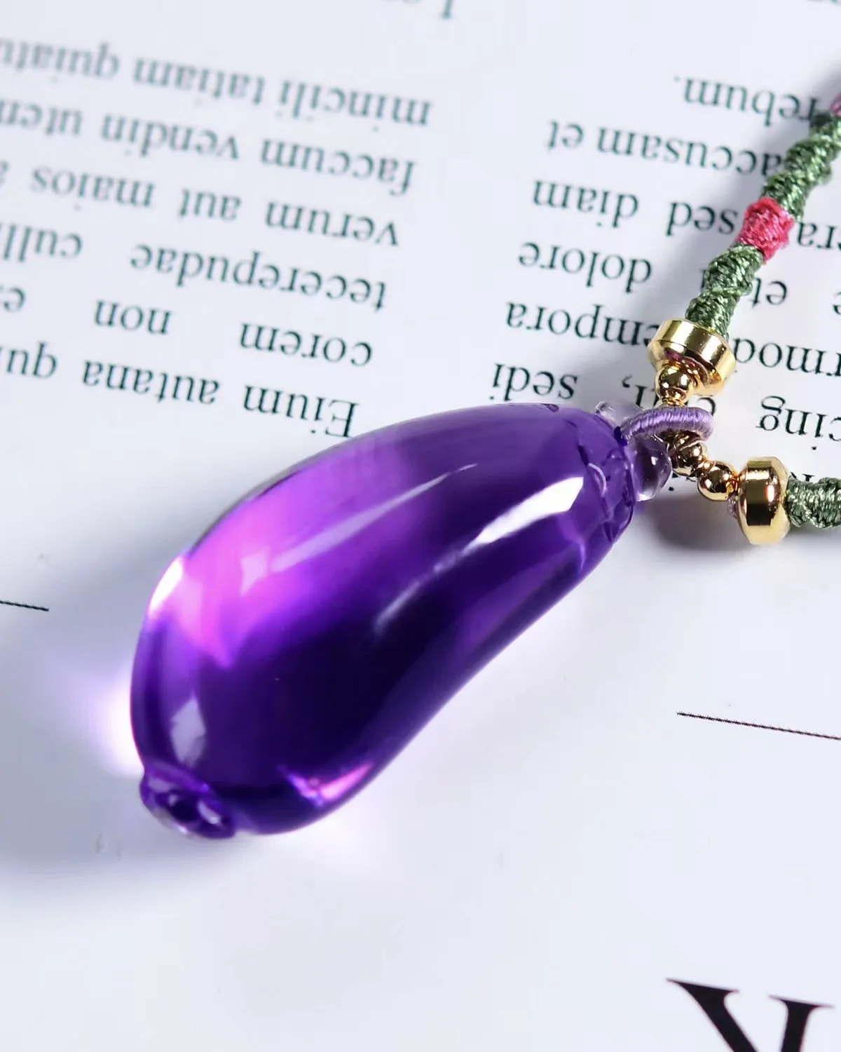 

Natural Purple Amethyst Quartz Pendant Gourd 36.6*17.6*14mm Amethyst Jewelry Beads Women Men Necklace Brazil AAAAAA