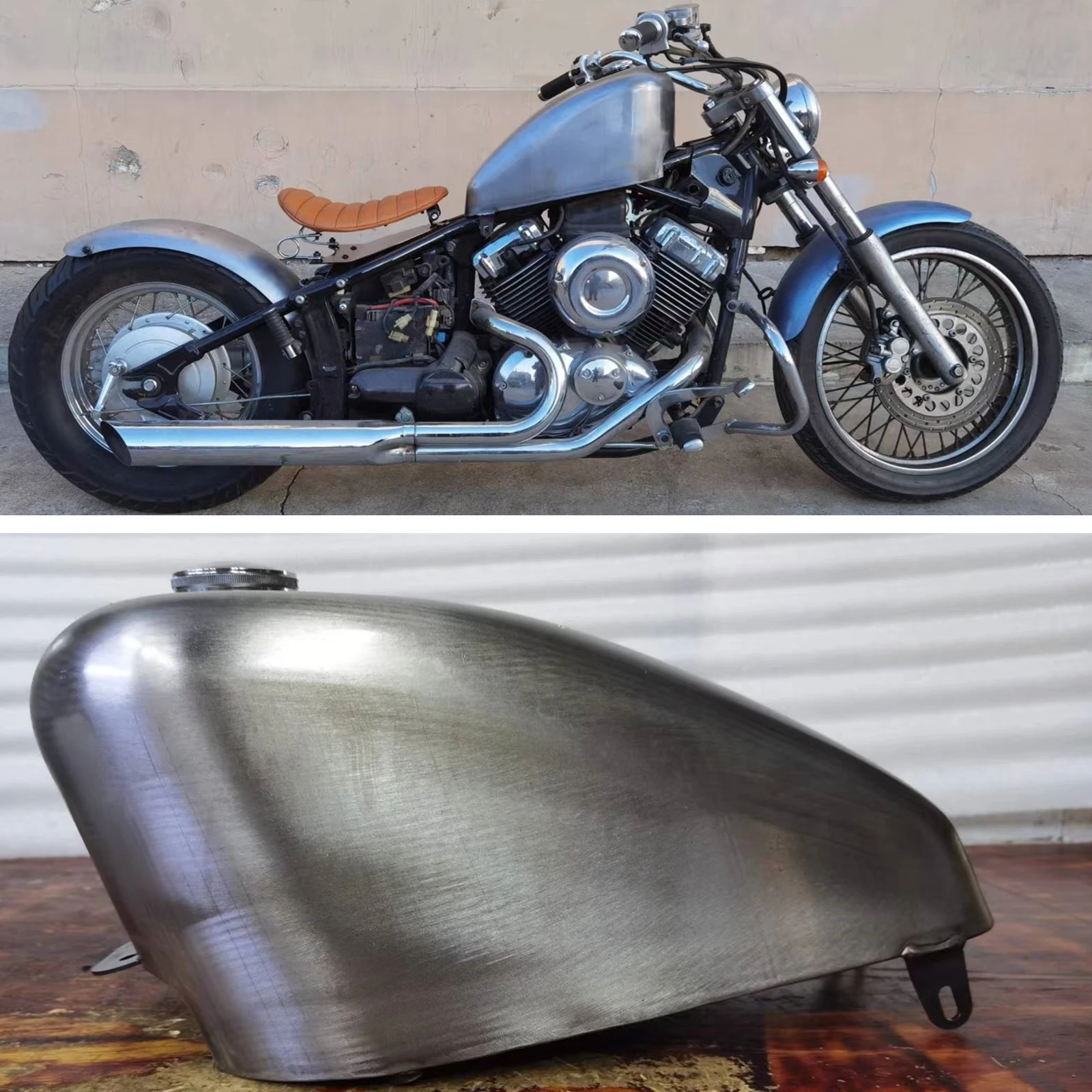 

Топливный бак Pop 10L для Yamaha DRAGSTAR 400 650, универсальный модифицированный мотоцикл, бензин, газ, масляная банка