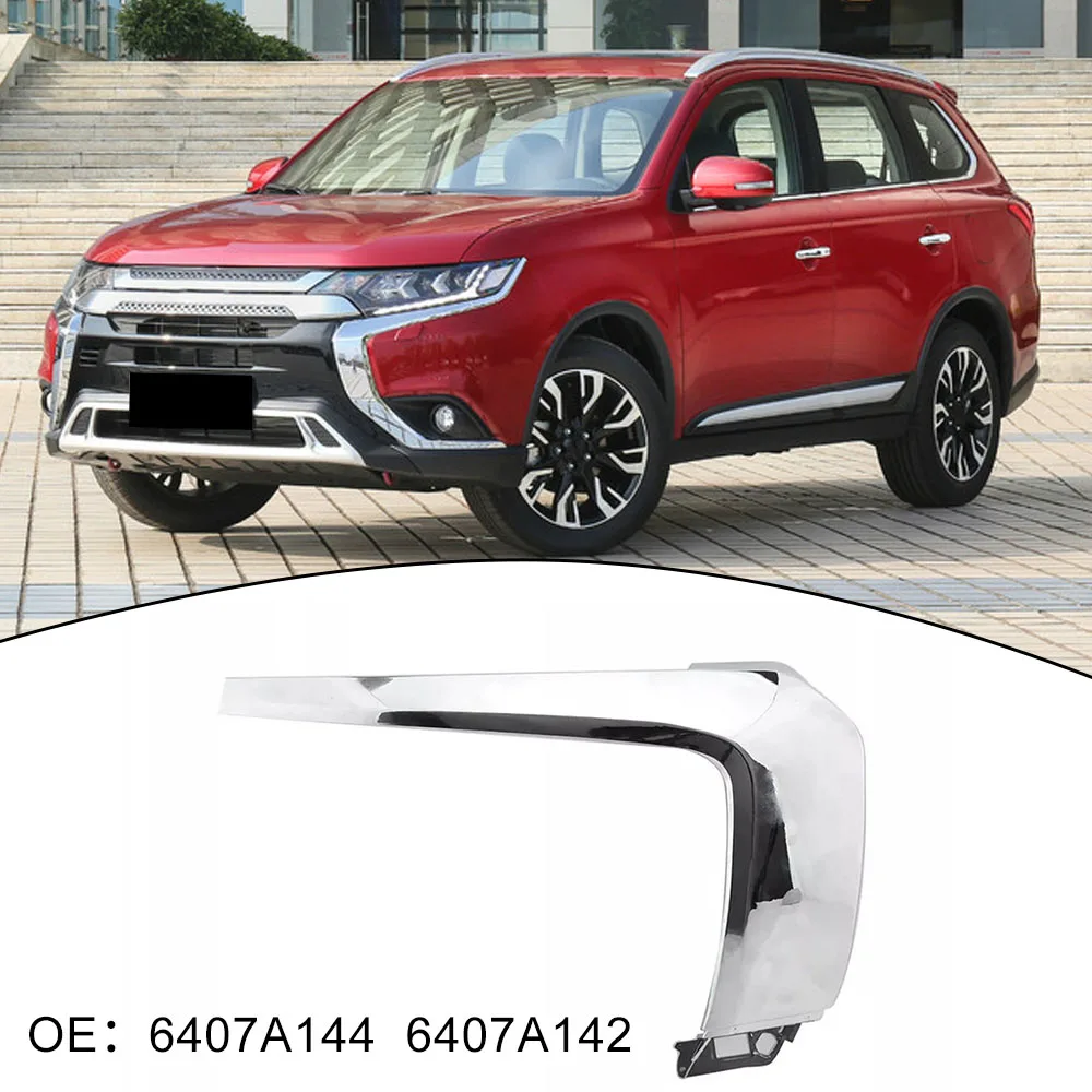 

1pc Car Right Center Chrome Bumper Cover Molding Trim Front Chrome Molding Trim Bumper For Mitsubishi For Outlander 2016-2019