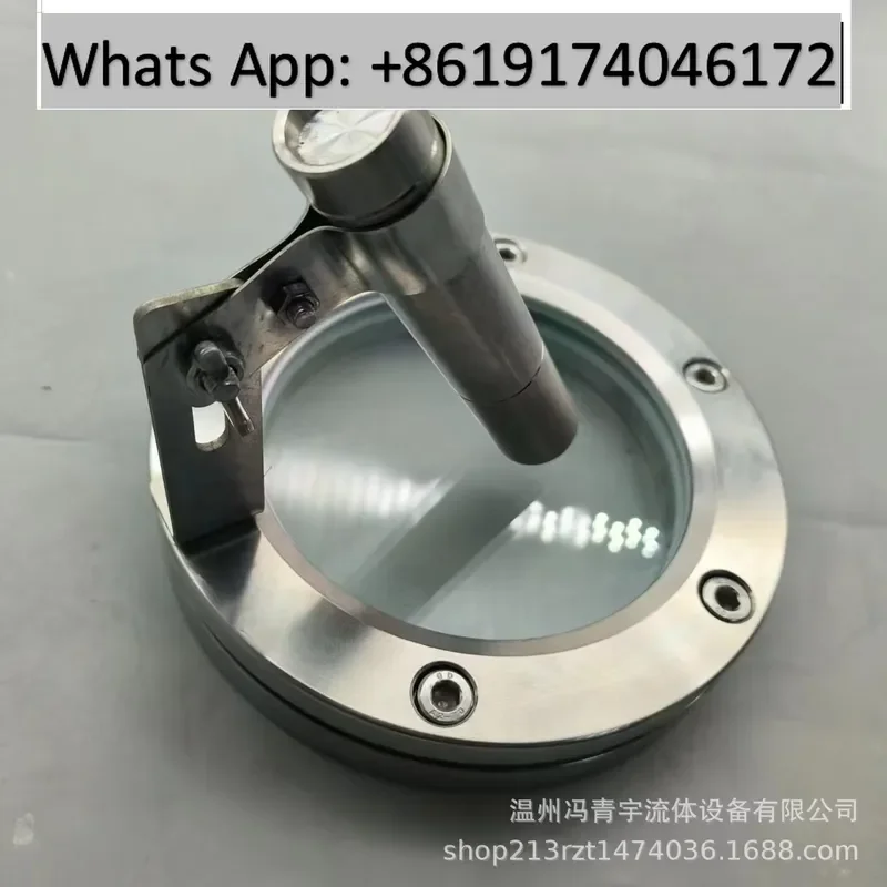 Flanged sight glass with 304 stainless steel lamp, pair of see-through glass window with flashlight