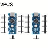 2Pcs Micro/Type-C/Mini Nano V3.0 CH340G Upgrade Version - Atmega328P, Beginner-Friendly Development Board