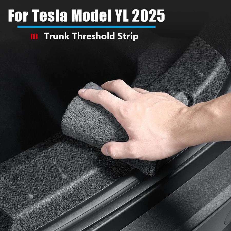 

Trunk Threshold Bar Guard Plate For Tesla Model YL Model Y Juniper TPE Side Protective Cover Door Sill Plate Car Accessories
