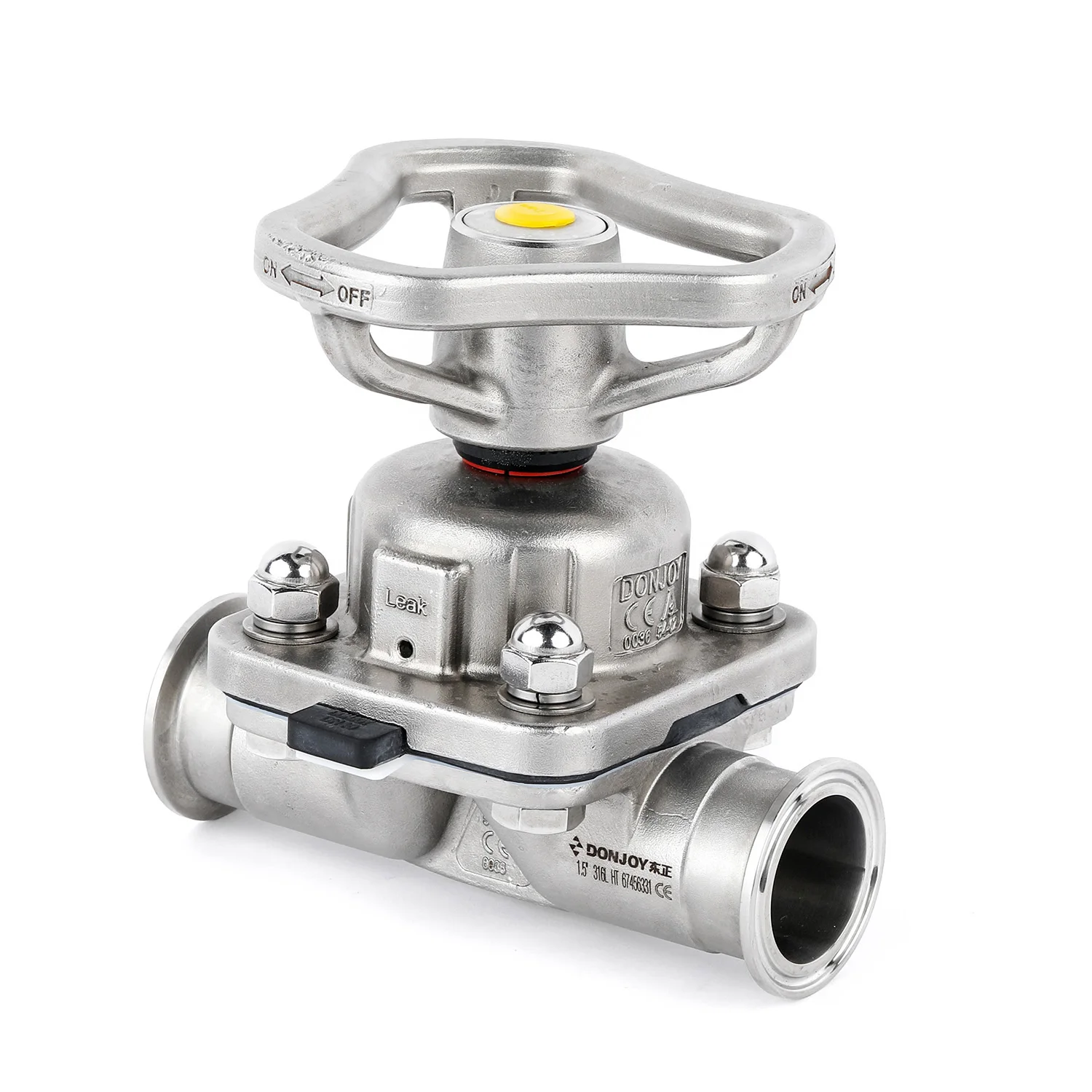 DONJOY Sanitary 2-way Direct Manual Operated Diaphragm Valve Diaphragm Control Valves Sanitary Diaphragm Valve