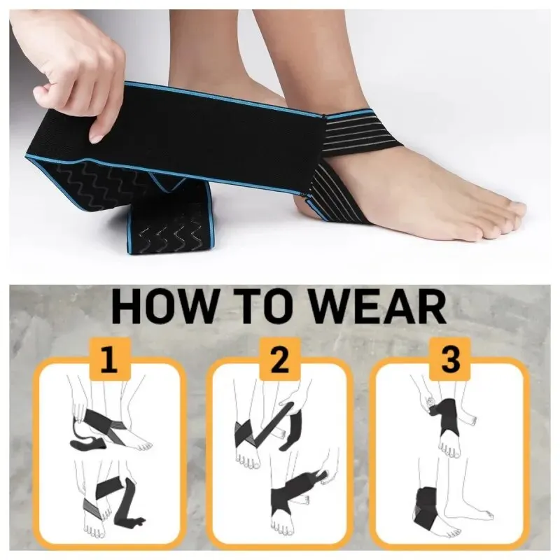 1PC Ankle Brace for Sprained Ankle Support Braces Wrap for Stabilizing Tendonitis Basketball Running Sprains Achilles Unisex