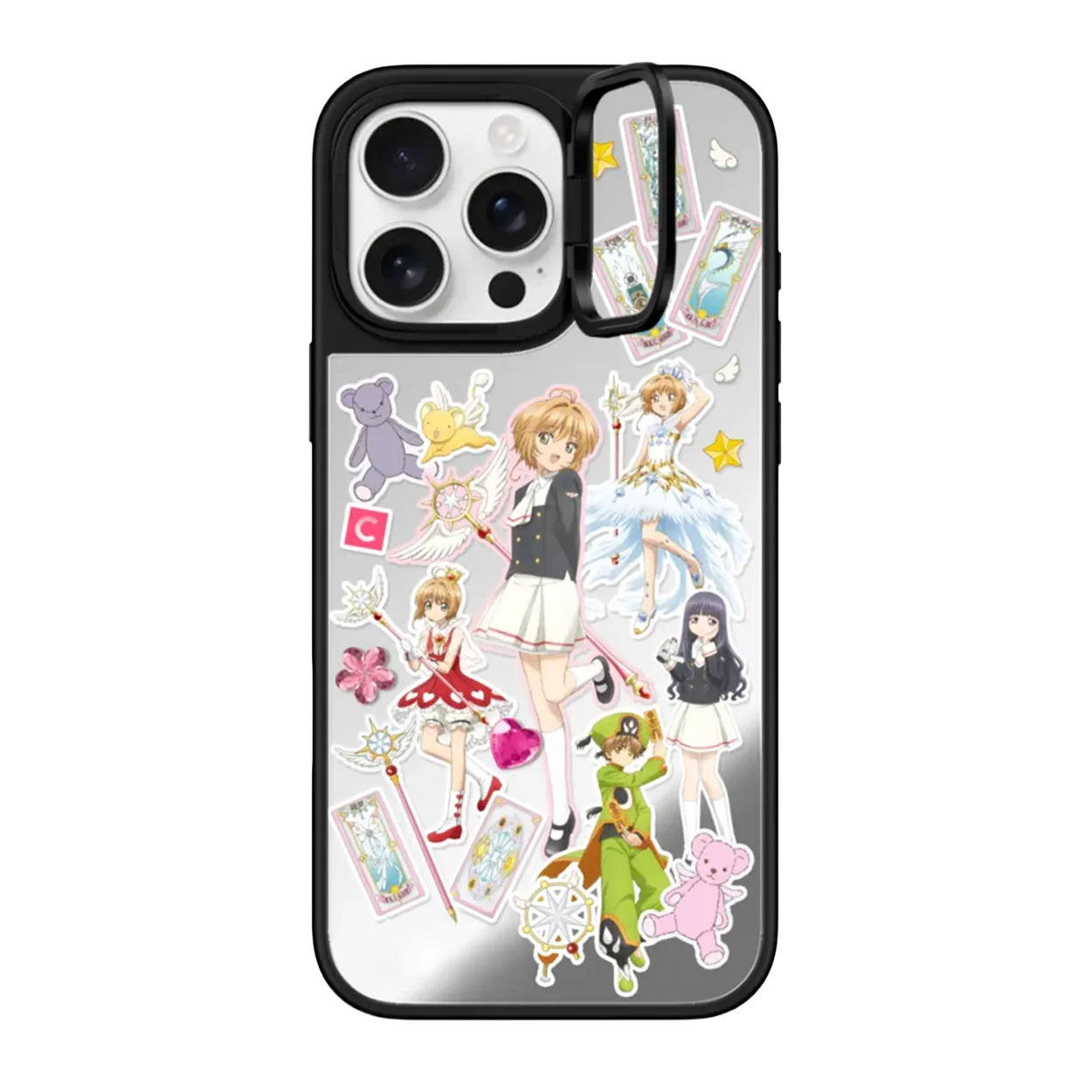 

6010470 Lens Ring Stand Mirror Surface Magnetic Case: Compatible with IPhone 17 16 15 14 Pro Max 17Pro