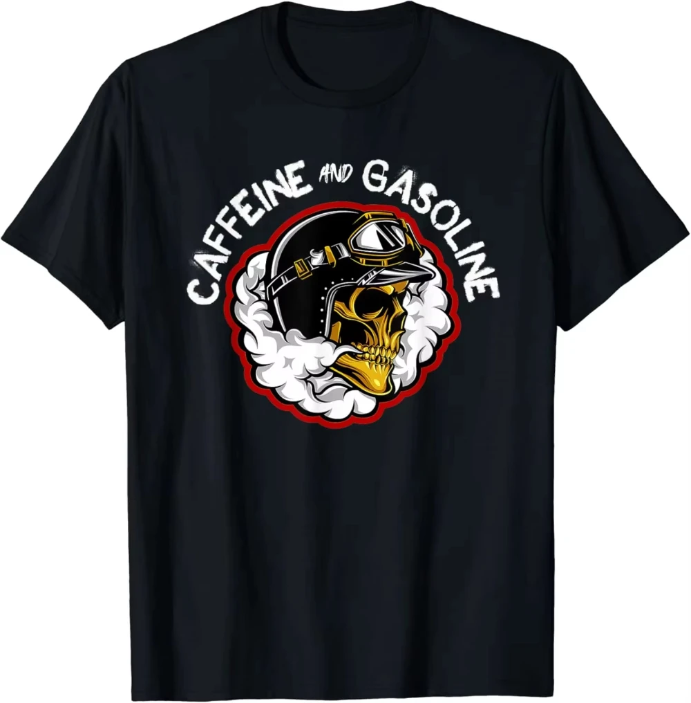 2026 Kids Adults Retro Biker Skull Helmet Graphic Short Sleeve T Shirt Vintage Motorcycle Streetwear Tee Top