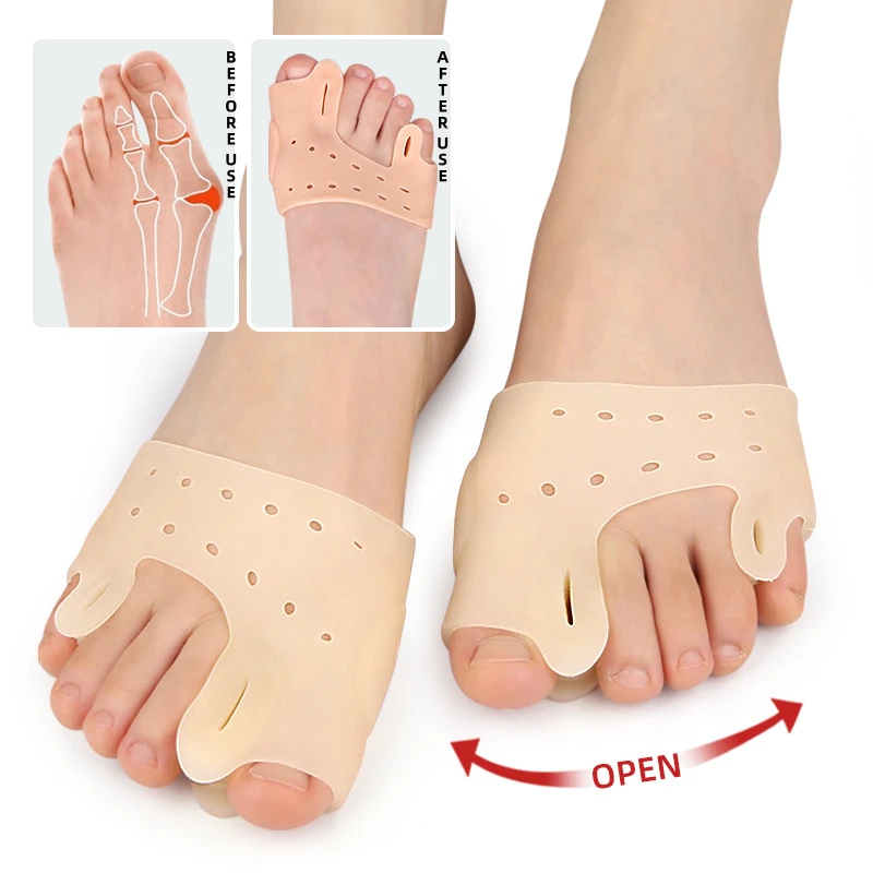 

10pieces=5pairs Forefoot Pads Silicone Feet Care Splitter Overlapping Toe Separators Gel Hallux Valgus Corrector Straightener