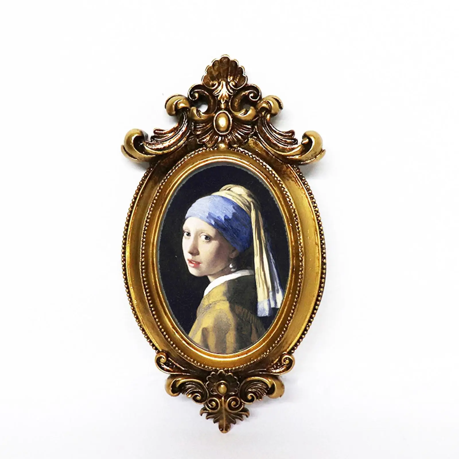 

Antique Gold Photo Frame Wall Hanging Baroque Picture Holder Home Decor Wall Mounted Baroque Photo Holder Table Ornament