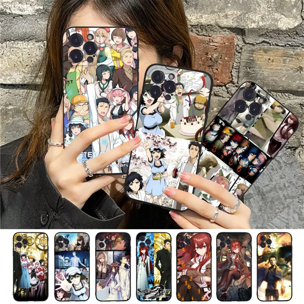 Steins Gate Phone Case For iPhone 15 14 11 12 13 Mini Pro XS Max Cover 6 7 8 Plus X XR SE 2020 Funda Shell