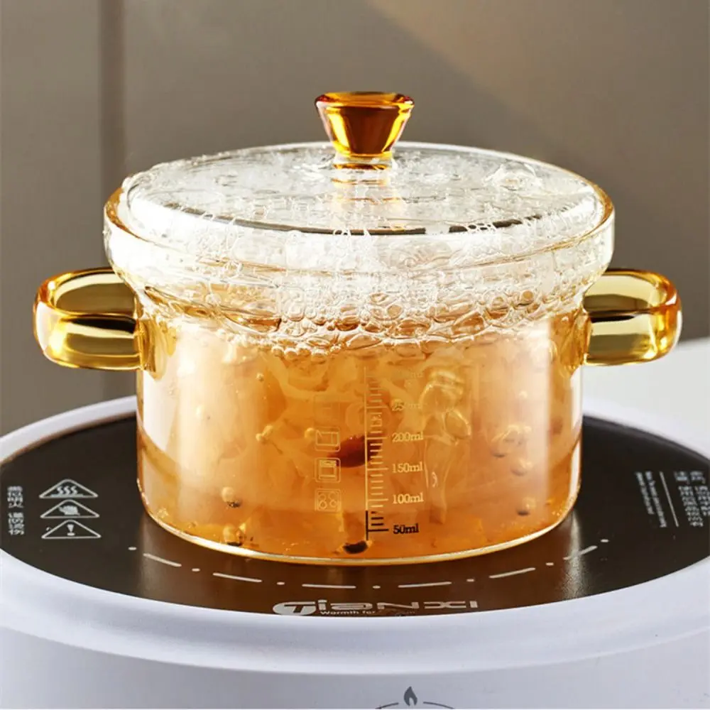 Salad Bowl Glass Soup Pot Thickened Explosion-proof Glass Stockpot Heat-resistant Transparent Vegetable