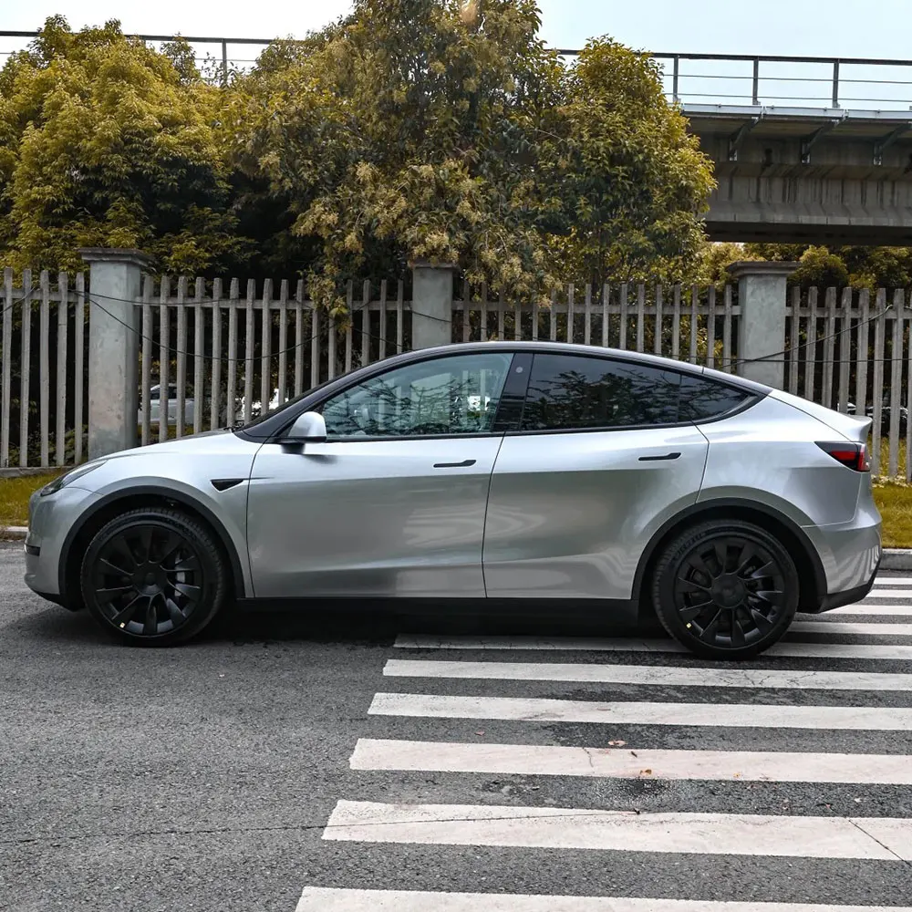 

2025 Hight Quality 1.52X17M Air Bubble Free Stretchable GT Silver Wraps Sticker Car Wrapping Film