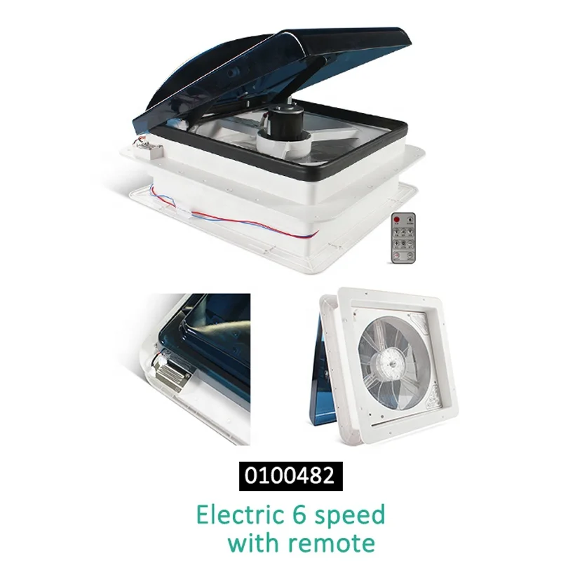 TYTXRV OEM 14'' 340mm 12V Electric Control 6 Speeds Adjustable with Remote Control UV Resistance Skylight Caravan Roof RV Vent