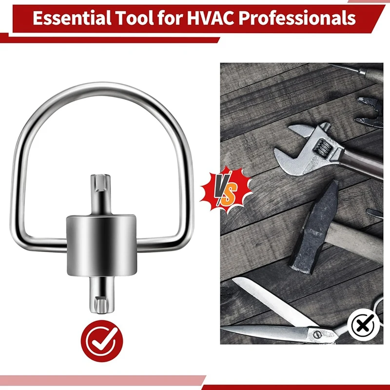 A81M New HVAC Key Tool And 1/4 Locking Cap R410, Compatible With 410A And R22 Refrigerant Caps, For HVAC Installation And Remova