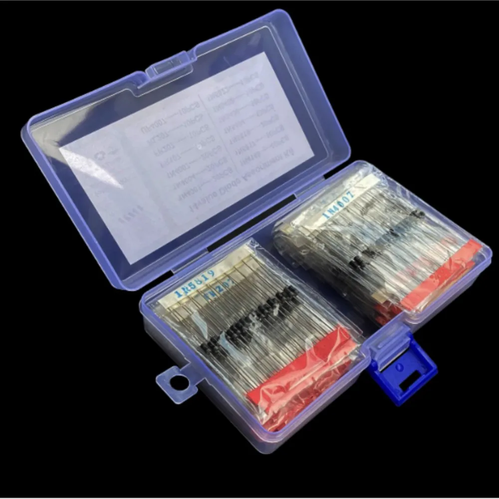 1Box 14Values=200PCS Rectifier Diode Kit RL207/UF4007/1N4148 1N5817/5819/1N5404/1N5406/5408/1n5822/IN4001/4004/4007/FR107/FR207