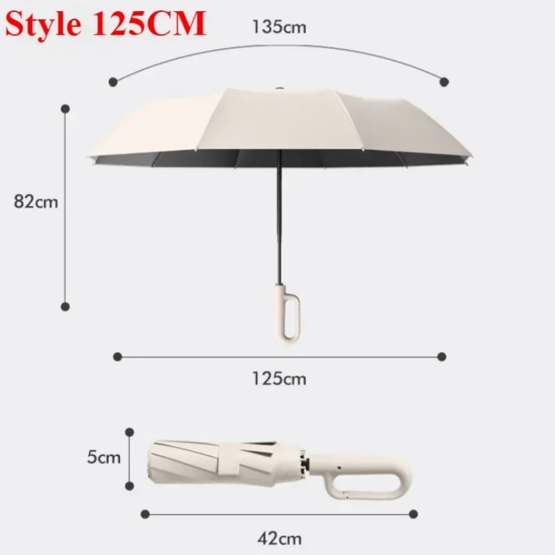Ring Buckle Automatic Umbrella - Extra Large, Thickened, Reinforced Dual-Purpose Folding Umbrella for Two, Sunshade & Rainproof