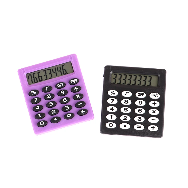 1PC Mini Candy Color Pocket Calculator 8 Digits Creative Square Portable Calculator School Office Stationery