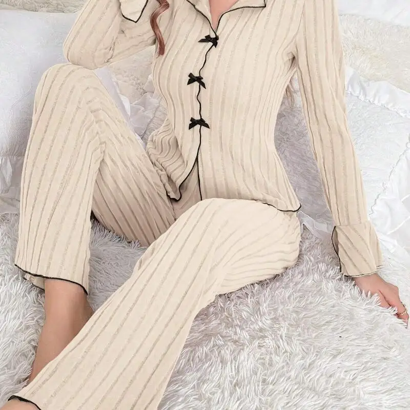 

Women's Clothing Pajamas Four Seasons Long Sleeves Pants Hit Product New Product Fashion Outdoors At Home Comfortable Sleep