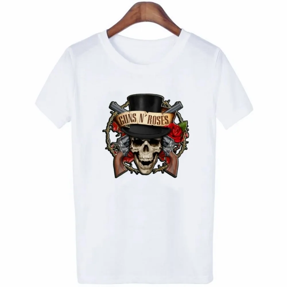 GUNS and Roses Rockband T-Shirt Damen Print Streetwear T-Shirt weiblich Punk Mode Harajuku Kawaii T-Shirt Y2K Kleidung ﻿ – Detail 8