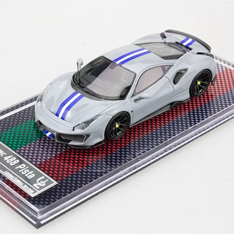 1: 64 scale high play car model ornament resin simulation sports car 488pista  six color collection display car model