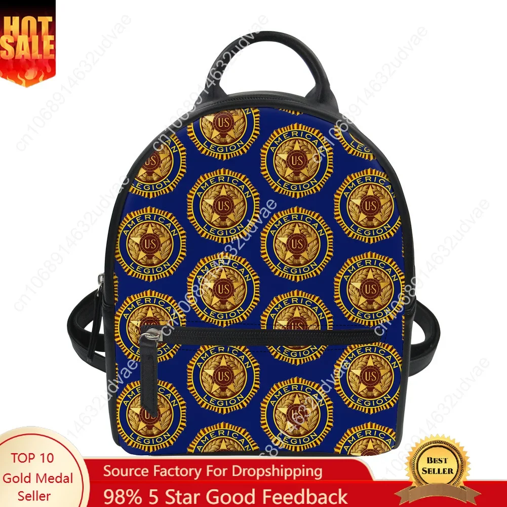 

American Legion Logo Backpack Purse Women Schoolbags Personalized Double Shoulder Bag High Quality Daypack Travel Bag Gift