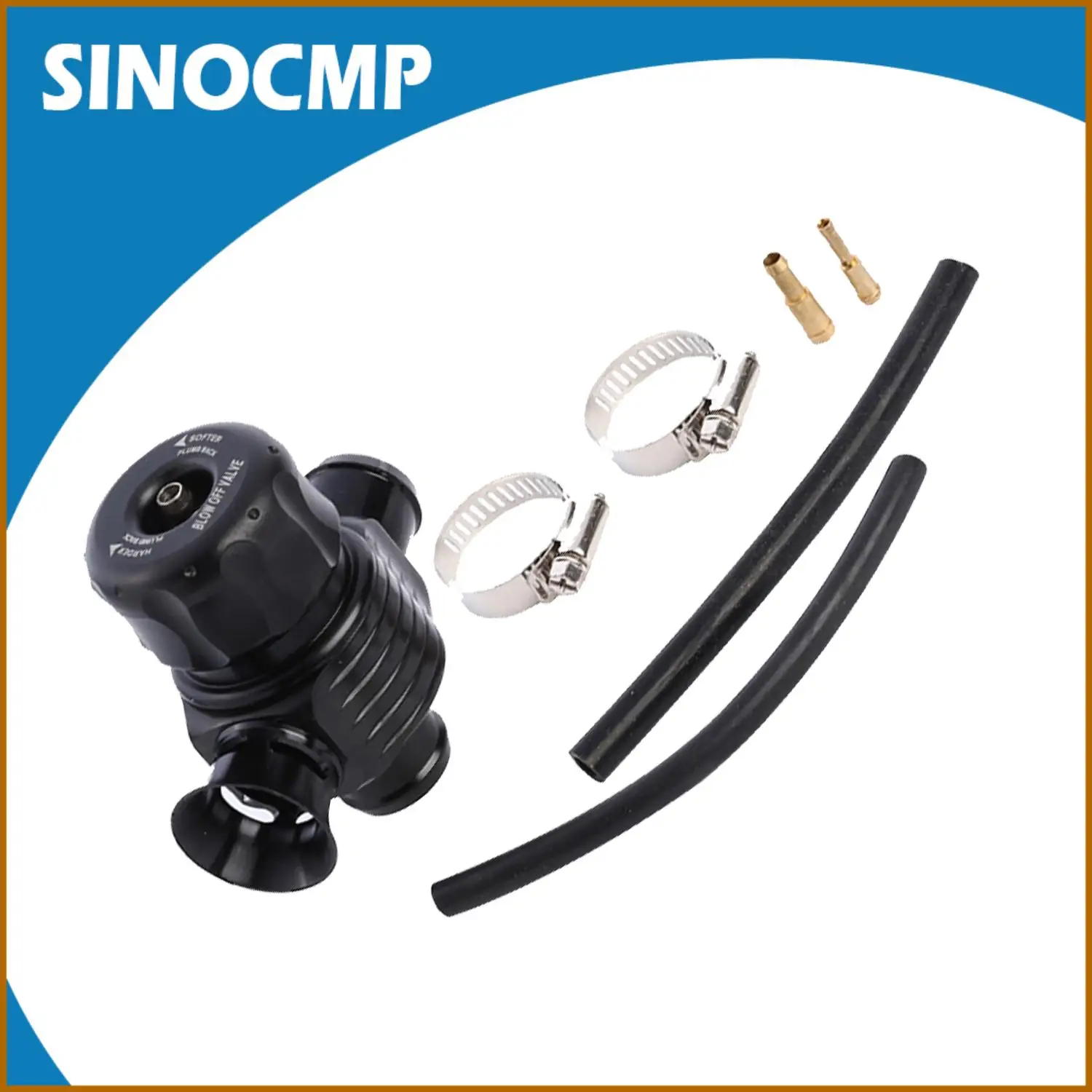 25mm デュアルポート ブローオフバルブ BOV ダンプバルブ SUV車および車両用 ブラックアルミニウム ユニバーサル ターボチャージャーベントキット