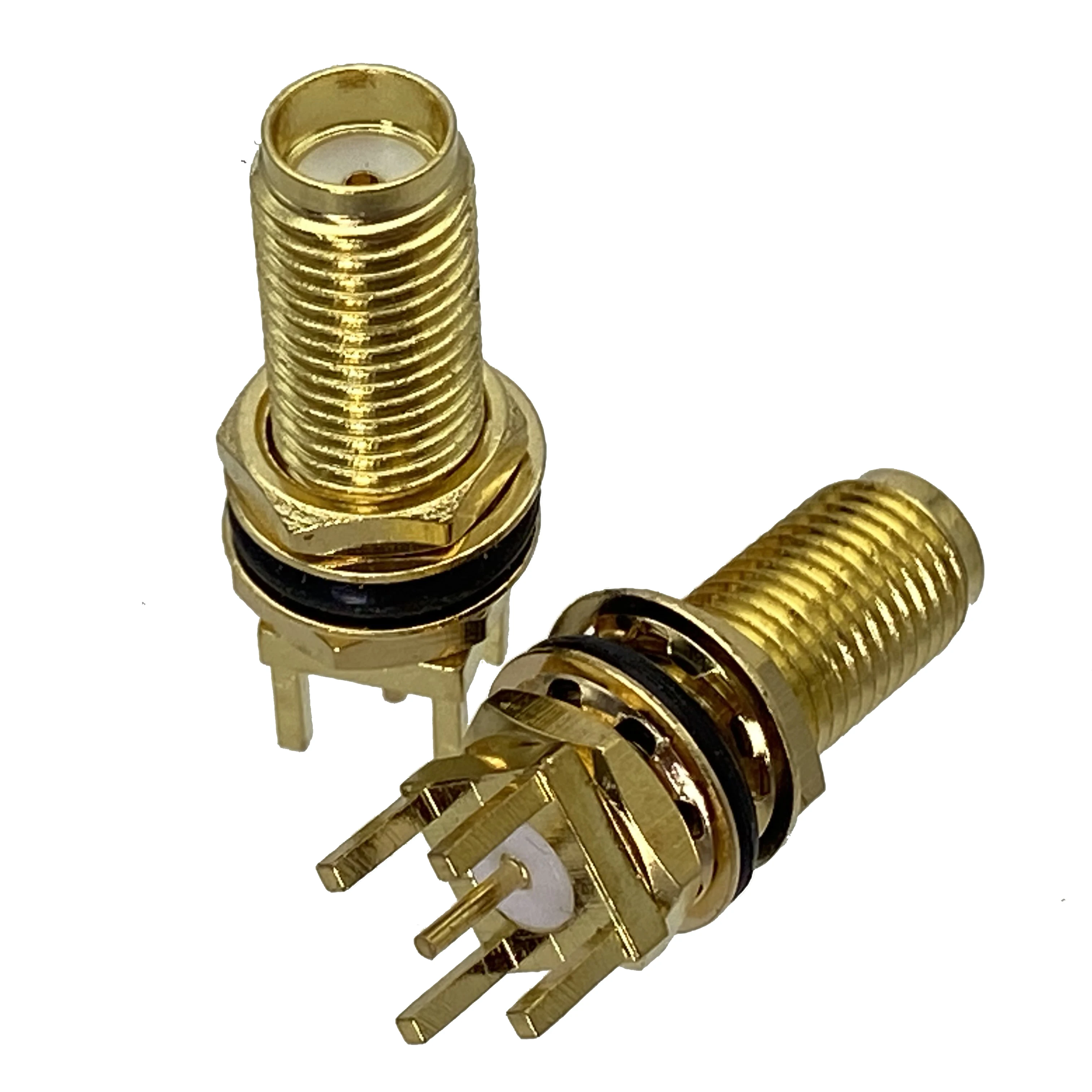 1Pcs Connector SMA Female jack Bulkhead Nut Solder PCB Mount O-Ring RF Adapter Coaxial Wire Terminals High Quanlity