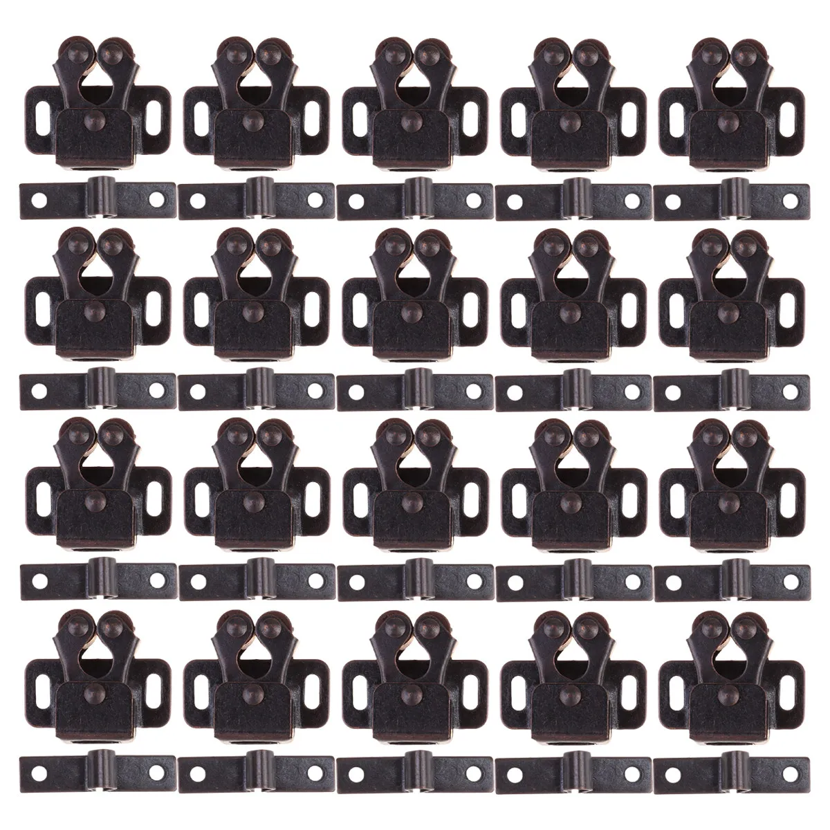 20Pcs Door Catch for Cabinets and Closets Push to Open No Pull Needed Heavy Duty Rust Resistant Smooth Drawn Surface