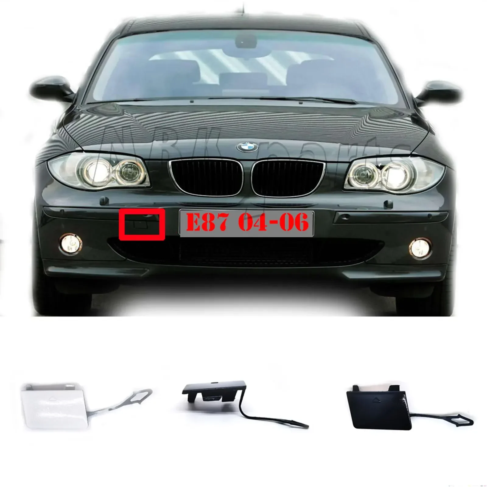 Fit 04-06 BMW 1 series E87 5door Hatchback 116d 114d 118d  125i 128i 135i Front Tow Cover Bumper Cap