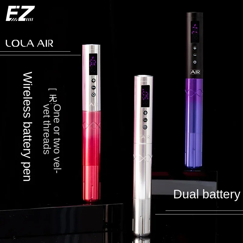 Embroidery Pen Machine Dual Battery Lola Air Wireless Battery Pen Slim Tattoo All-in-One Machine Travel Adjustable 0.0mm-4.0mm