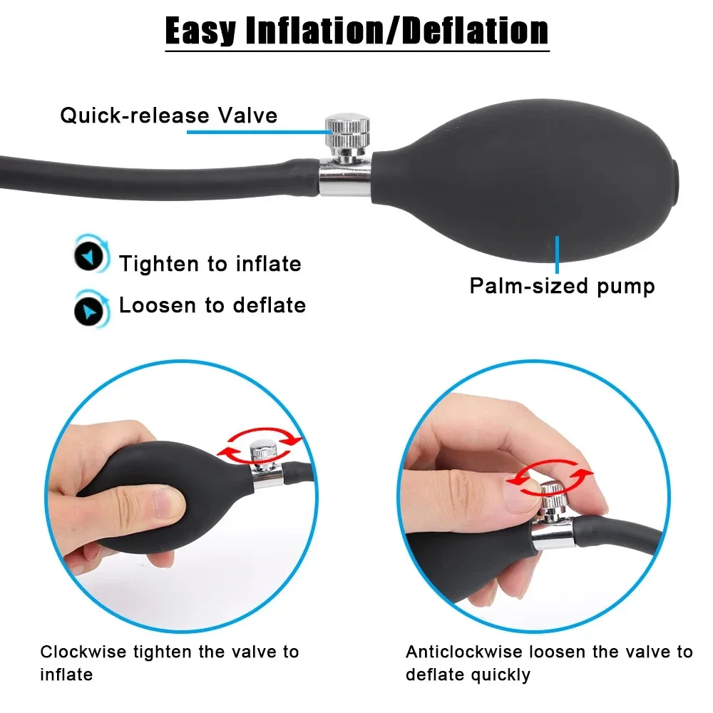 Consoladores inflables para mujeres, tapón Anal vaginal, dilatador de trasero para hombres, pene realista, masturbador femenino, juguete sexual, juegos para adultos, conjunto de pareja