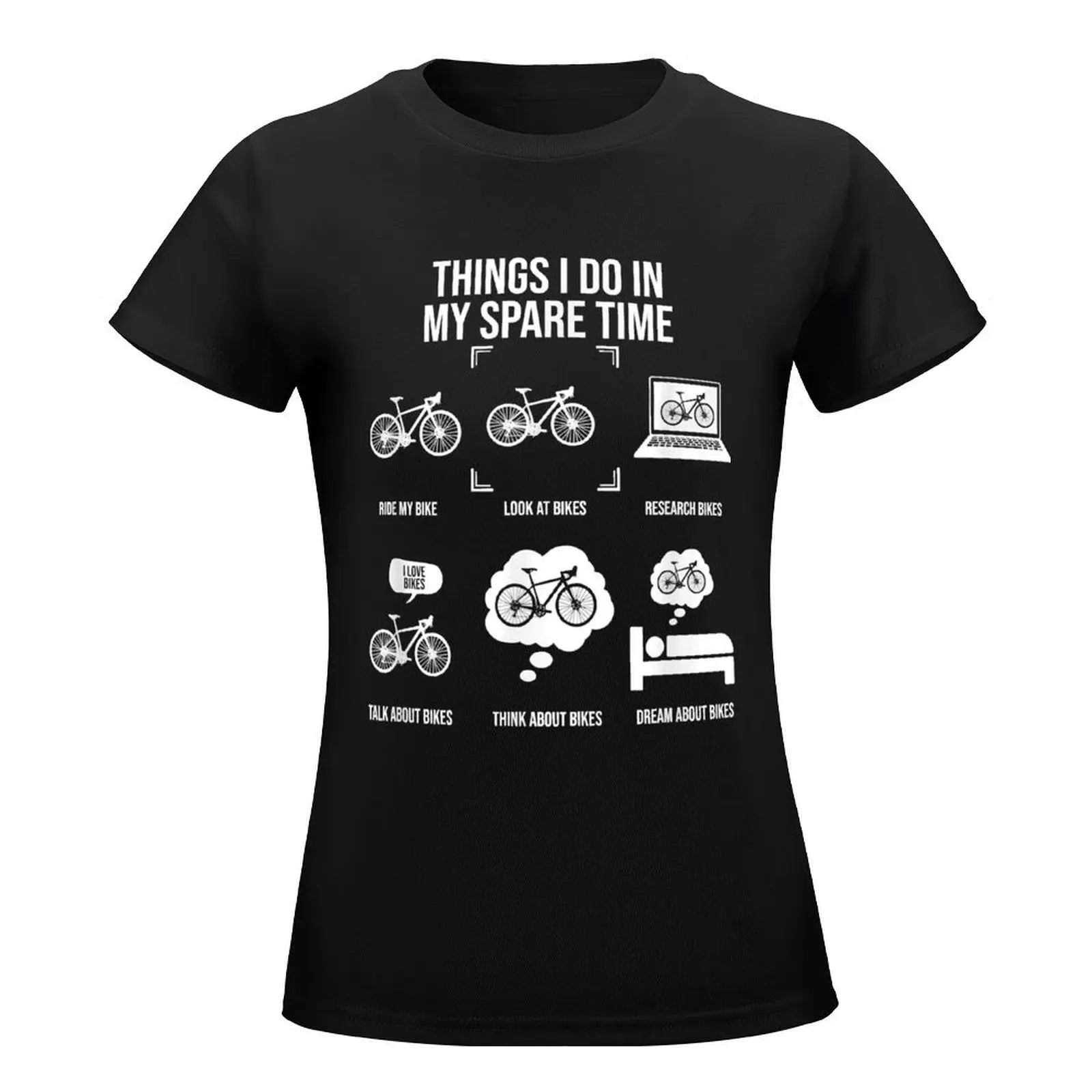 Things I Do In My Spare Time, Bicycle Cycling Lover T-Shirt cute tops female kawaii clothes tops summer blouses woman 2024