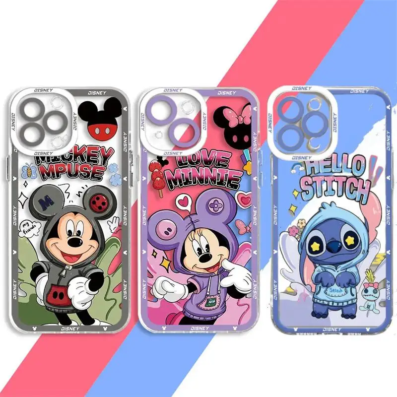 Capa Disney Mickey e Minnie para Redmi, 13C 13 4G A3 12 12C 10C 9C 9C 10 9 A1 K40 Note 12 4G 13 Pro 5G Plus 8 10 11 PRO 11S 10S