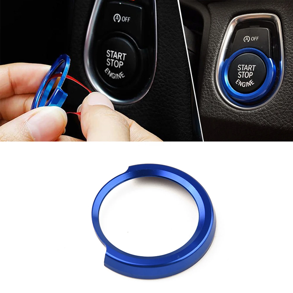 High quality Button Cover Trim Never fade Never rust Pro Interior Decorative For BMW 1/2/3 Replacement Start Key
