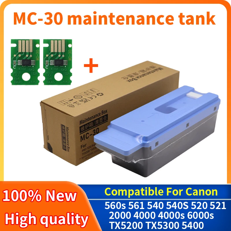 MC-30 maintenance tank compatible for Canon Pro 560s 561 540 540S 520 521 2000 4000 6000s TX5200 5300 5400 printer Waste Ink box