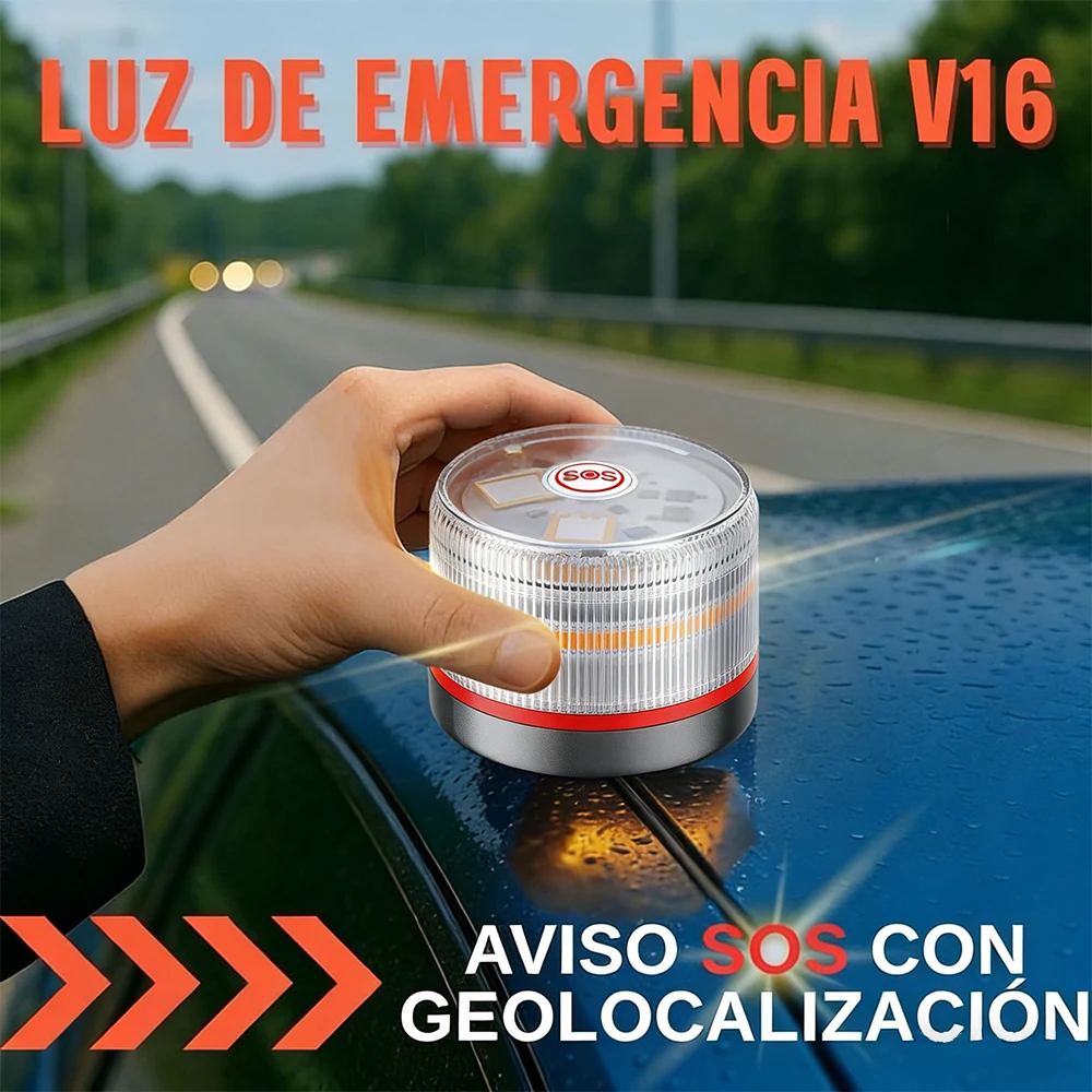 

Новый ilumini V16 2026 года, одобренный DGT, с геолокатором, автомобильный GPS-фонарь с LED-подсветкой для экстренных ситуаций, с SIM-картой и оплаченными данными, ilumini 2038