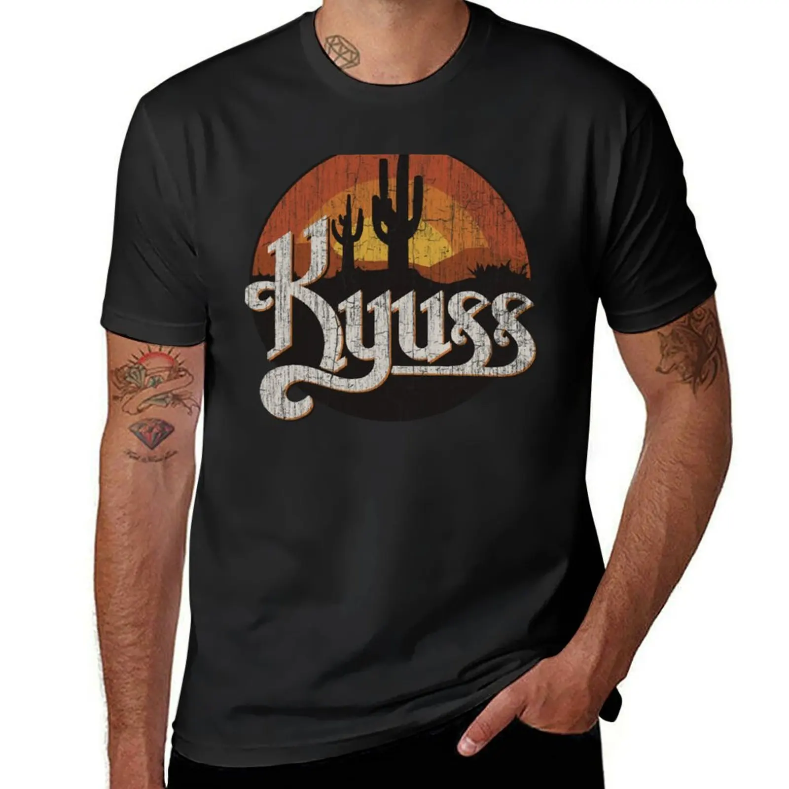 Kyuss Sunset 1987 T-Shirt boys whites oversizeds Men's t shirts