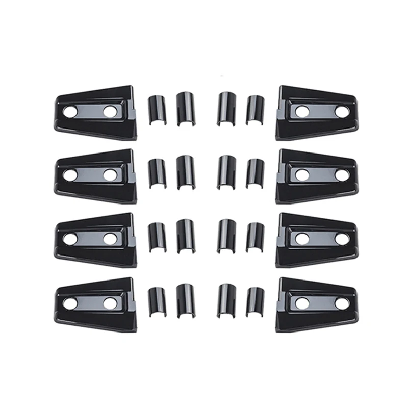 Door hinge cover decorative external accessories 2007-2018 (black 8PCS) suitable for Jeep Wrangler JK JKU Rubicon 2D&4D