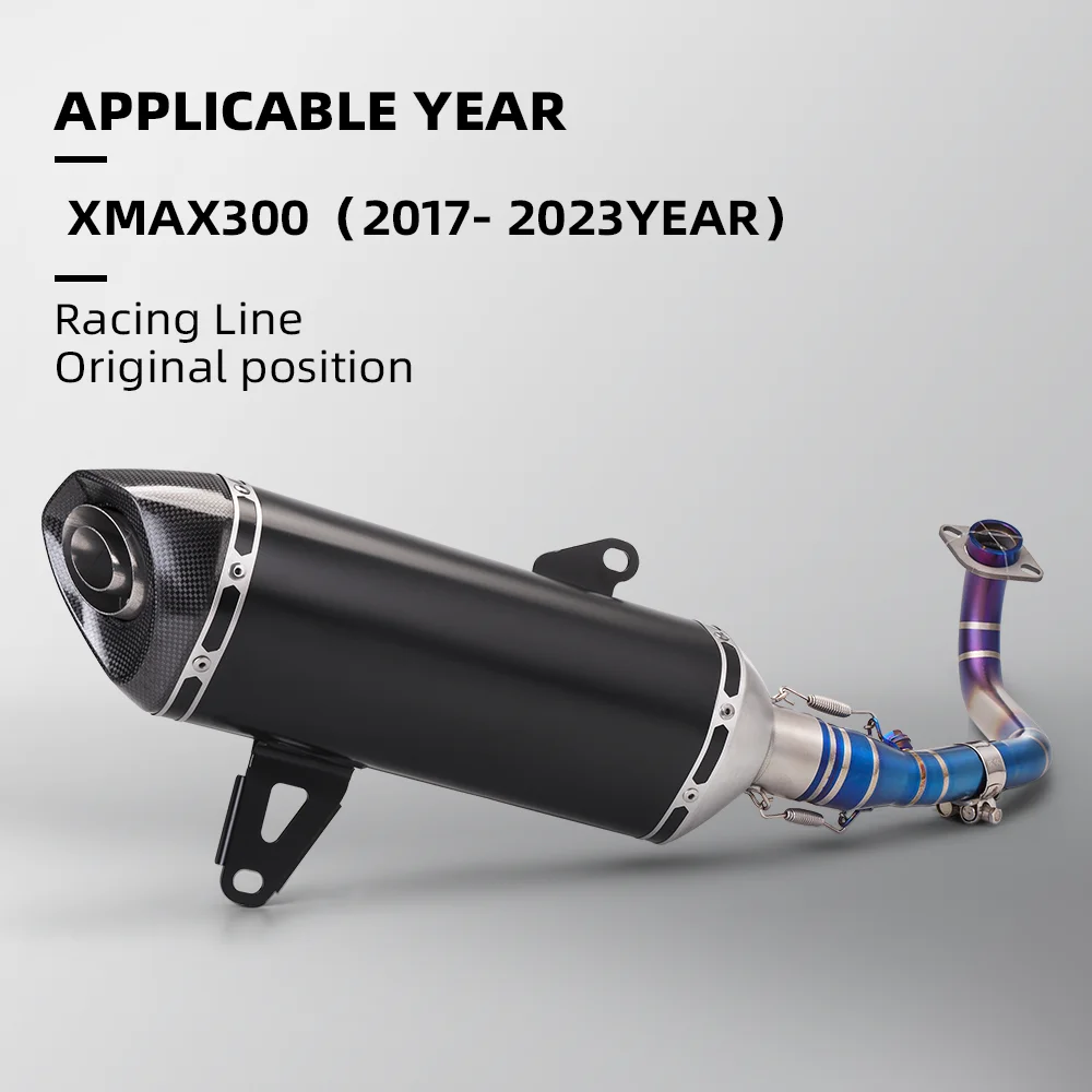 Motorcycle Titanium exhaust system For XMAX300 Titanium elbow XMAX full exhaust muffler xmax 300 2017-2023